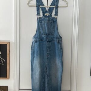 Madewell Blue Denim Overall Dress